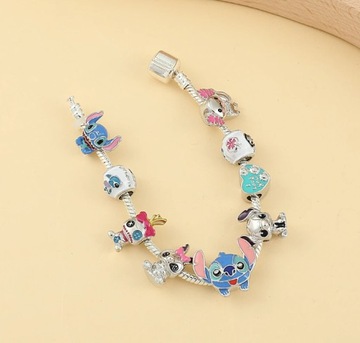 BRANSOLETKA MODUŁOWA STICH AKSOLOT DISNEY Lilo & Stitch Z ZAWIESZKAMI 17 CM