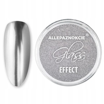 Pyłek do paznokci Efekt Lustra Glass Effect Silver