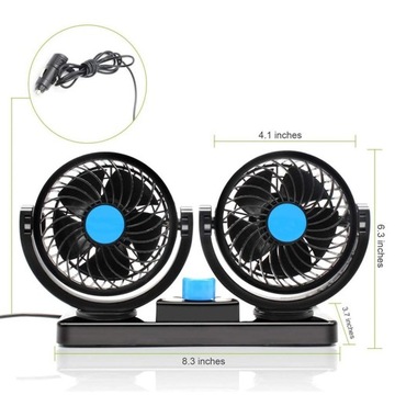 АВТОВЕНТИЛЯТОР ДВОЙНОЙ ГОЛОВКИ 12В