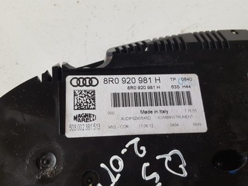 AUDI Q5 8R 08-12R 2.0 TDI PŘÍSTROJOVÁ DESKA GB 8R0920981H
