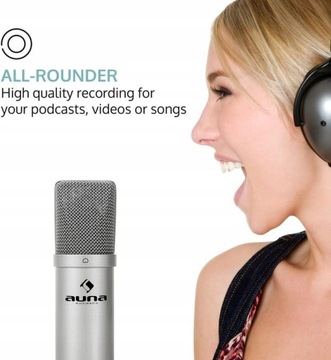 Конденсаторный вокальный микрофон Auna Pro MIC-900S