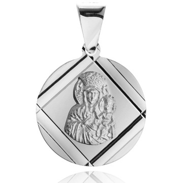 MEDALIK SREBRNY MATKA BOSKA CZĘSTOCHOWSKA MADONNA