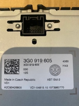 3G0919605 ЭКРАН GPS-ДИСПЛЕЙ PASSAT B8 GOLF 7