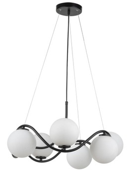 SIGMA Nowoczesna lampa LED Vena 6 zwis koło biały LED