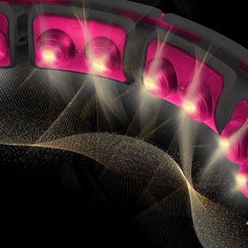 HULA HOP ЧЕРНЫЙ/РОЗОВЫЙ С МАГНИТАМИ И ВЕСОМ, ЖК-ДИСПЛЕЙ HMS HHM16