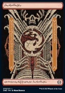 MTG ONE #280 Mountain Phyrexian FOIL