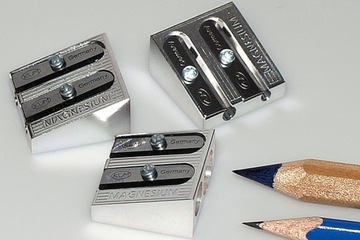 Металлическая точилка Kum, 2 отверстия, серебро х 4 шт.