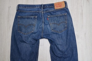 LEVIS 501 JEANS spodnie męskie granatowe klasyczne PREMIUM 34/32 pas 90