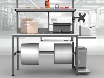 Stół warsztatowy do pakowania 180x80x220cm ROLKI