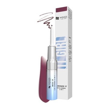 AA WINGS OF COLOR Mix It шоколадно-ягодный карандаш для губ + блеск для губ