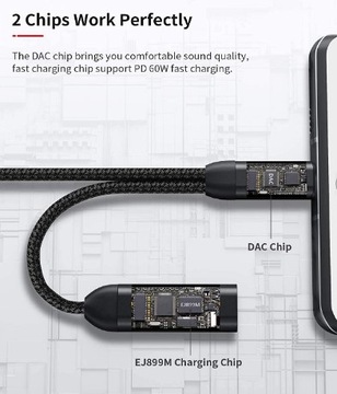 АДАПТЕР USB C JACK 3,5 мм PD USB C 2IN1 NIMASO