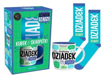 SET Kubek + Skarpetki- dziadek rządzi Prezent na Święta dla Dziadka Faceta