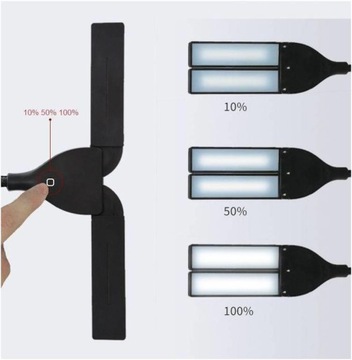 Пюпитрная лампа — 28 светодиодов — питание от аккумулятора или USB!