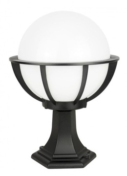 Lampa ogrodowa KULA koszyk stojąca 43 cm słupek mały czarny 1xE27 IP43