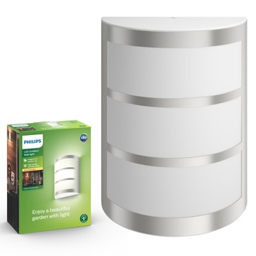 Kinkiet zewnętrzny LED lampa ogrodowa Philips Python elewacyjna biała