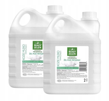 BIAŁY JELEŃ ŻEL POD PRYSZNIC KOZIE MLEKO 2X2L
