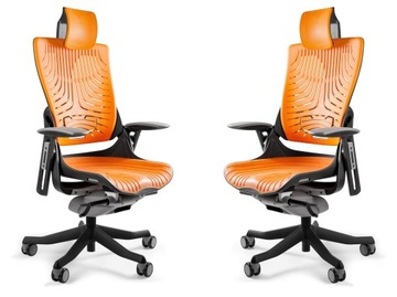 Krzesło Obrotowe WAU 2 Pomarańczowe Fotel Ergonom