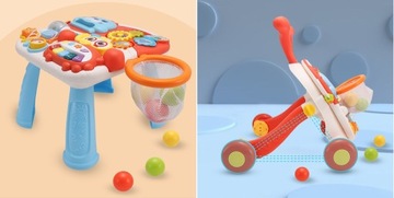 ИНТЕРАКТИВНЫЙ ОБРАЗОВАТЕЛЬНЫЙ СТОЛ PUSHER WALKER 2в1 БАСКЕТБОЛЬНЫЕ МЯЧИ