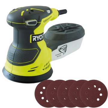 RYOBI SIECIOWA SZLIFIERKA MIMOŚRODOWA 300W 125mm REGULACJA PRĘDKOŚCI ROS300