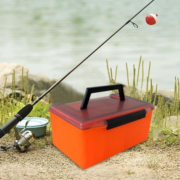 Коробка для приманок Защитные контейнеры для снаряжения Переносной регулируемый кейс оранжевого цвета