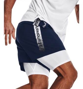 Under Armour Szorty sportowe UA Woven Graphic Shorts 1370388 Granatowy Regu