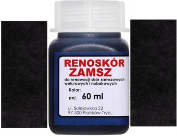 RENOWATOR-farba do weluru,nubuku,zamsz 60ml CZARNY