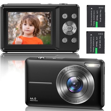 Цифровая камера HD 1080P 44MP 16X ZOOM 700 мАч 2xAKU