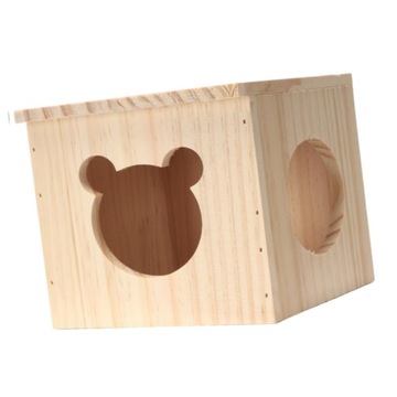 Домик для хомяка, маленький деревянный домик для хомяка, стиль А