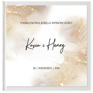 Księga gości GOLDEN GLOW na ŚLUB wesele