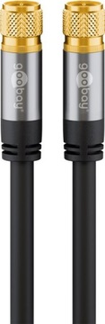 Kabel antenowy F SAT 4x ekranowany złoty HQ 3m