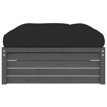 Садовая табуретка для ног, серая, 120x80 см, массив сосны