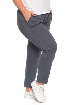 СПОРТИВНЫЕ БРЮКИ ЖЕНСКИЕ, СЕРЫЕ, ПРЯМЫЕ НОГИ, КАРМАНЫ, MORAJ R.L.