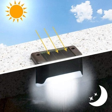 12x НАРУЖНЫЕ ЛАМПЫ ДЛЯ ТЕРРАСЫ ЛЕСТНИЦЫ ВОДОСТОЙКИЙ СВЕТОДИОДНЫЙ ДАТЧИК СОЛНЕЧНОЙ ЛАМПЫ