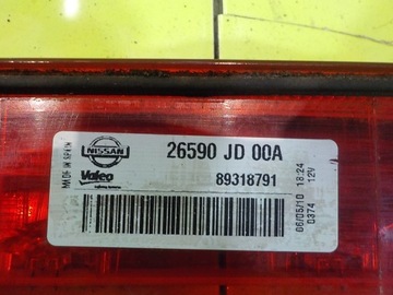 NISSAN QASHQAI I J10 10R 5D SVĚTLO STOP 26590JD00A 89318791