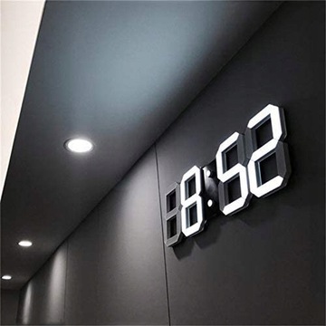 Zegar ścienny 3D LED, nowoczesny cyfrowy budzik,