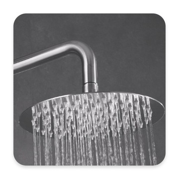 DESZCZOWNICA PRYSZNICOWA 20 CM GŁOWICA NATRYSKOWA PRYSZNICA OKRĄGŁA CHROM