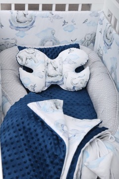 НАБОР ДЕТСКОГО КОКОНА NEST MINKY PIECE XXL BABYMAM, 7 ЭЛЕМЕНТОВ.