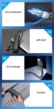 Звуковая карта VENTION + концентратор USB 3.0 + блок питания