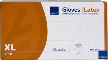 Rękawiczki Lateksowe Abena PUDROWANE Rozmiar XL 100 szt.