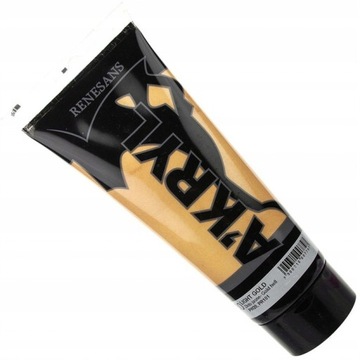 FARBA AKRYLOWA RENESANS 200ml 30 Metaliczny Złoty