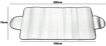 АЛЮМИНИЕВЫЙ КОВРИК, ОКОННЫЙ КОЗЫРЕК АВТОМОБИЛЯ, 70X200 СМ, СОЛНЦЕЗАЩИТНЫЙ ЭКРАН, СОЛНЦЕ