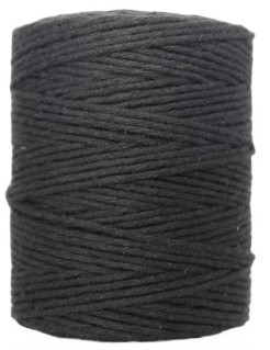 SZNUREK BAWEŁNIANY SKRĘCANY 150M 2MM CZARNY MAKRAM