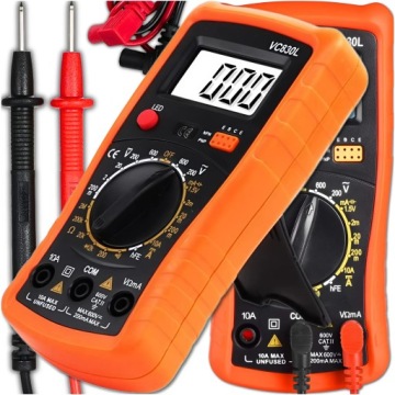 MULTIMETR CYFROWY MIERNIK PRĄDU ELEKTRYCZNY PROFESJONALNY LCD TESTER