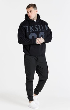 Bluza kangurka relaxed fit z logo Siksilk S