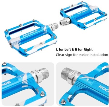 ROCKBROS K306-BL Платформенные велосипедные педали синие.