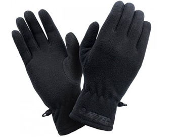 Damskie rękawiczki polarowe Hi-tec rękawice zimowe Lady salmo black L/XL