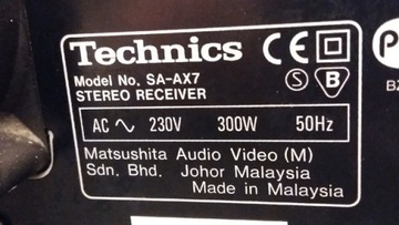 SA-AX7 Technics AV Control Усилитель стереоресивера j1