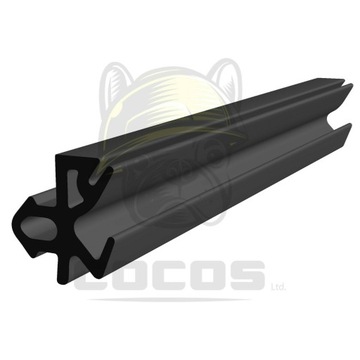 Uszczelka do okien PVC S-1252 SALAMANDER CZARNA 1m