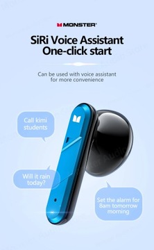Наушники Monster XKT09 Bluetooth 5.2 Беспроводные спортивные наушники TWS