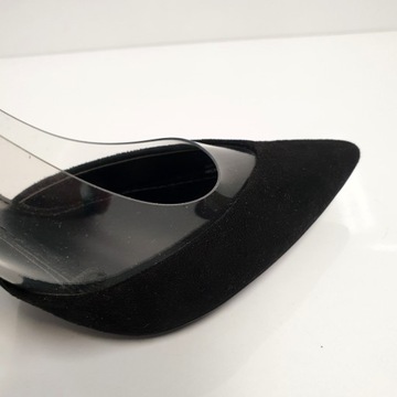 Buty Zara 35 czarne buty na obcasie szpilki